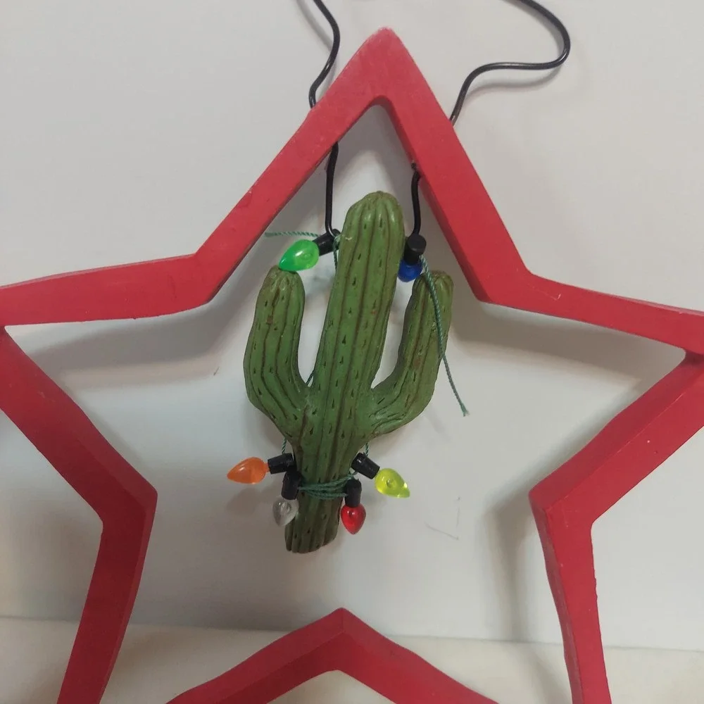 Western Star Ornament Cowboy Cactus‎ Boot Christmas Holiday Decor Set